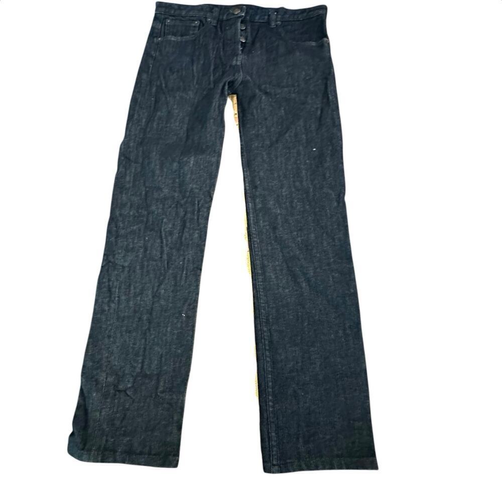 The Row Women's Dark Blue Cotton Blend Mid Rise Straight-Leg Denim Jeans Size 2